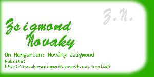 zsigmond novaky business card