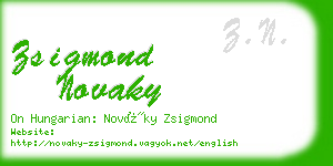 zsigmond novaky business card